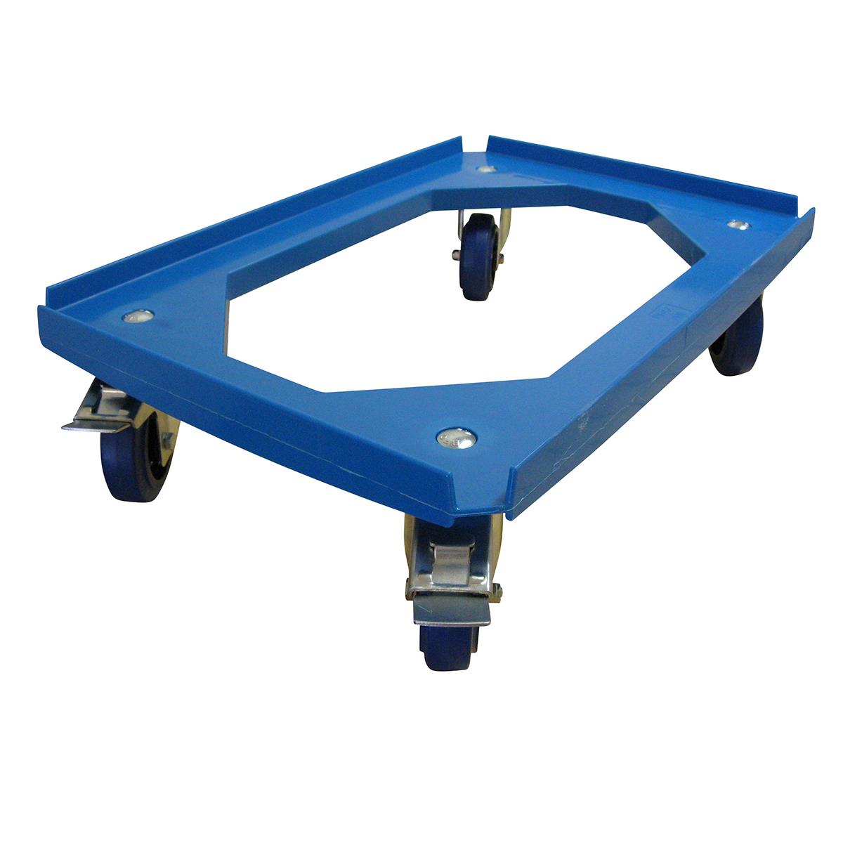 Transportroller 600x400 mm, ABS, Elastikrollen, blau