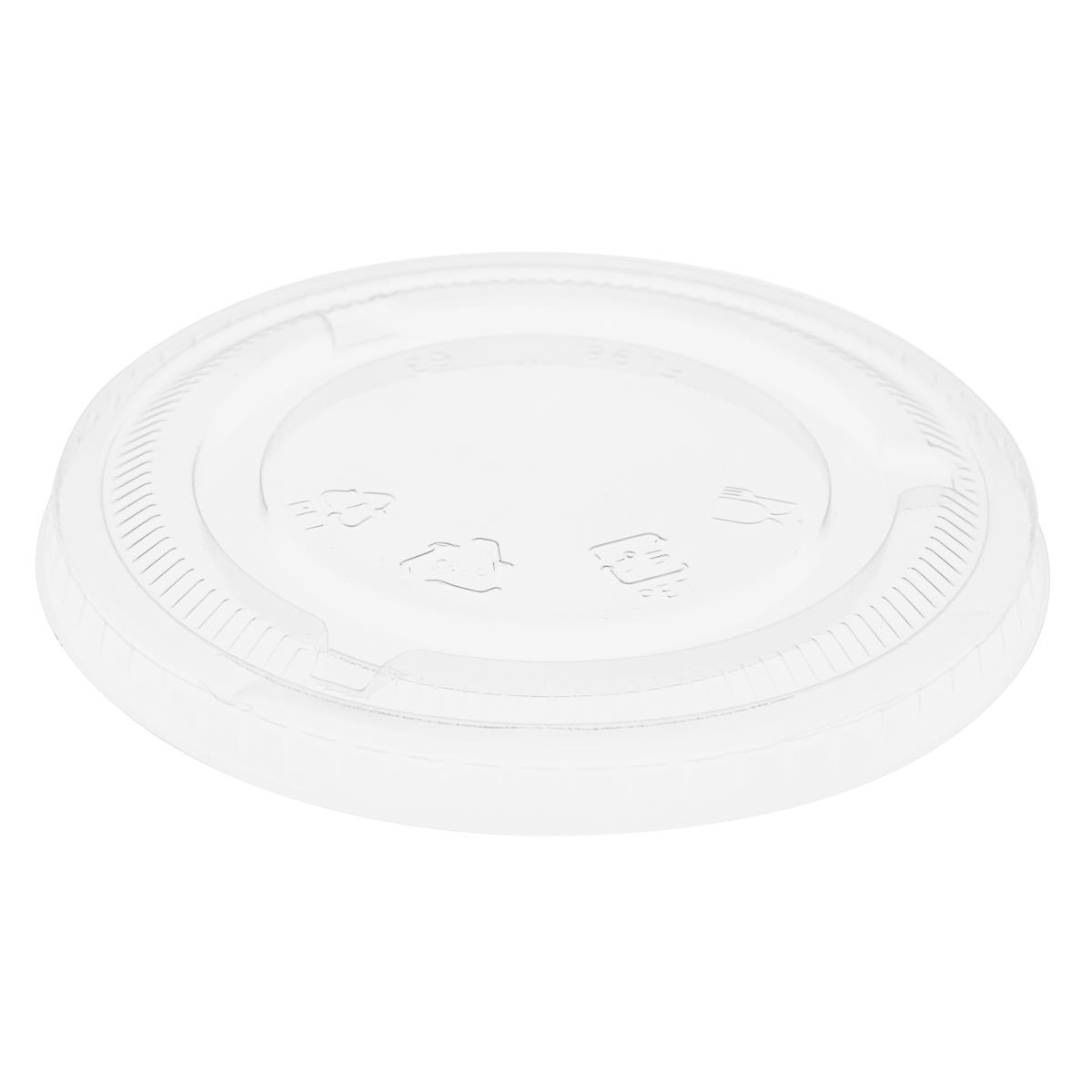 Kreuzschlitzdeckel flach – rPET, transparent
