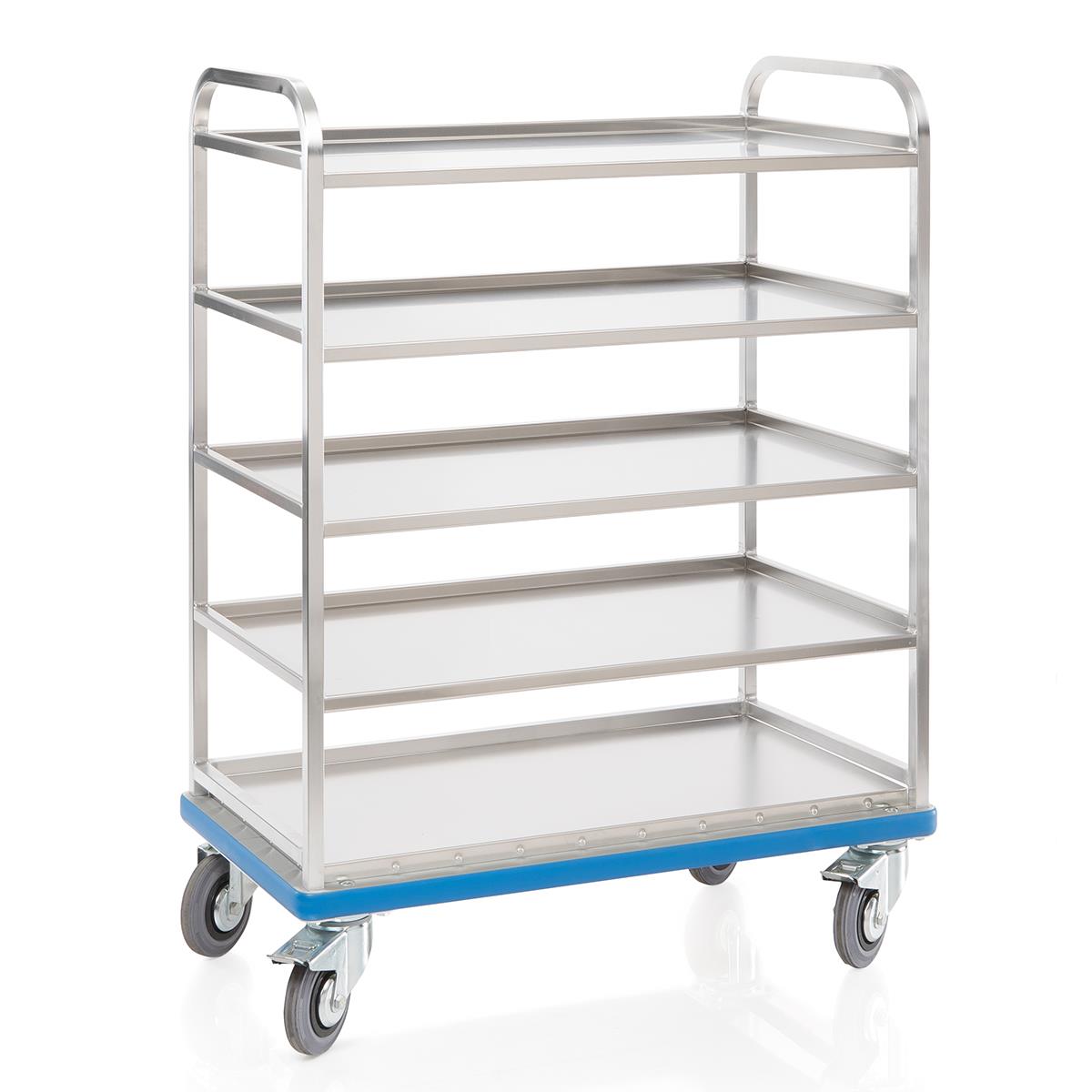 Regalwagen G®-ORG Aluminium – 4 bis 7 Böden – flexibel & stabil – Industriequalität