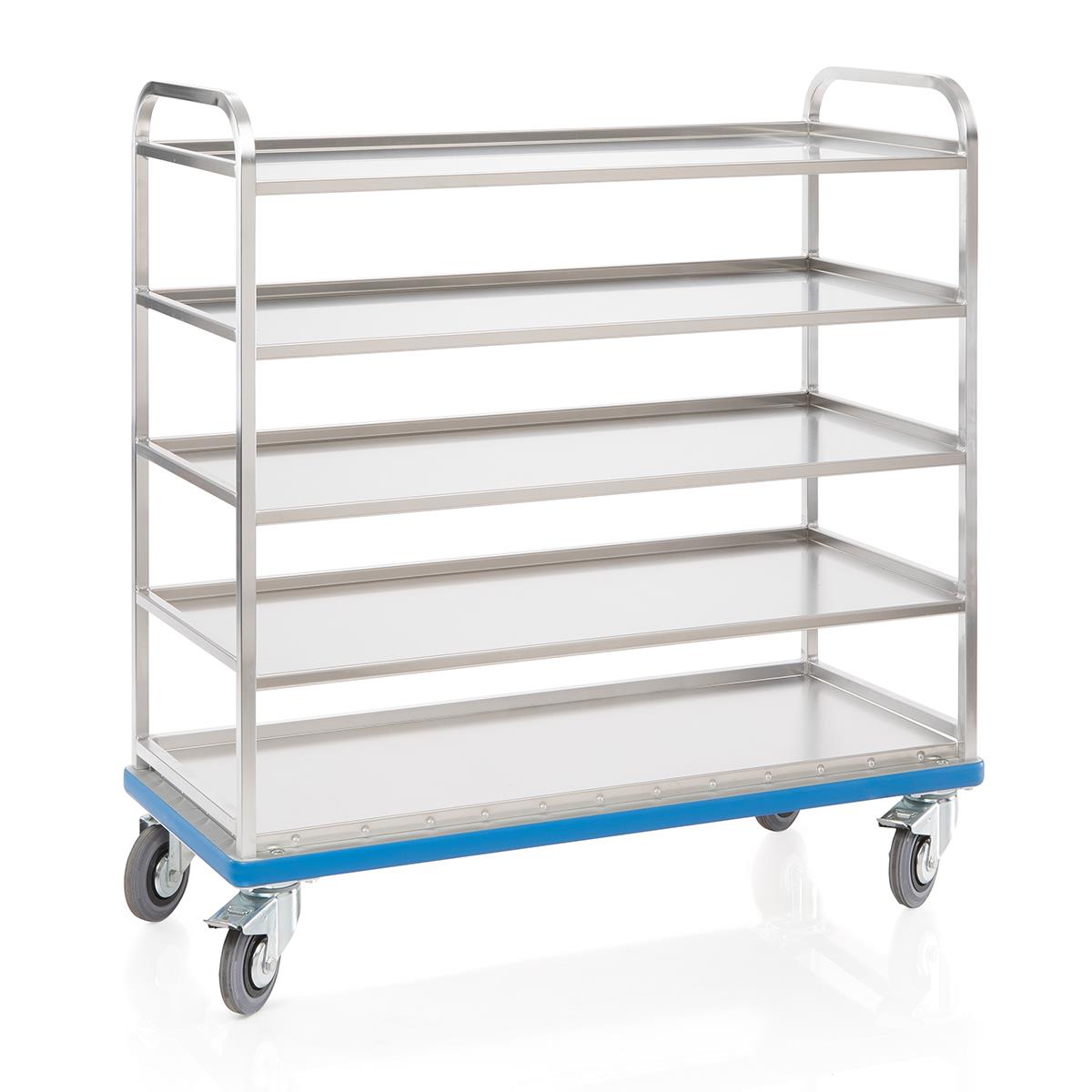 Regalwagen G®-ORG Aluminium – 4 bis 7 Böden – flexibel & stabil – Industriequalität