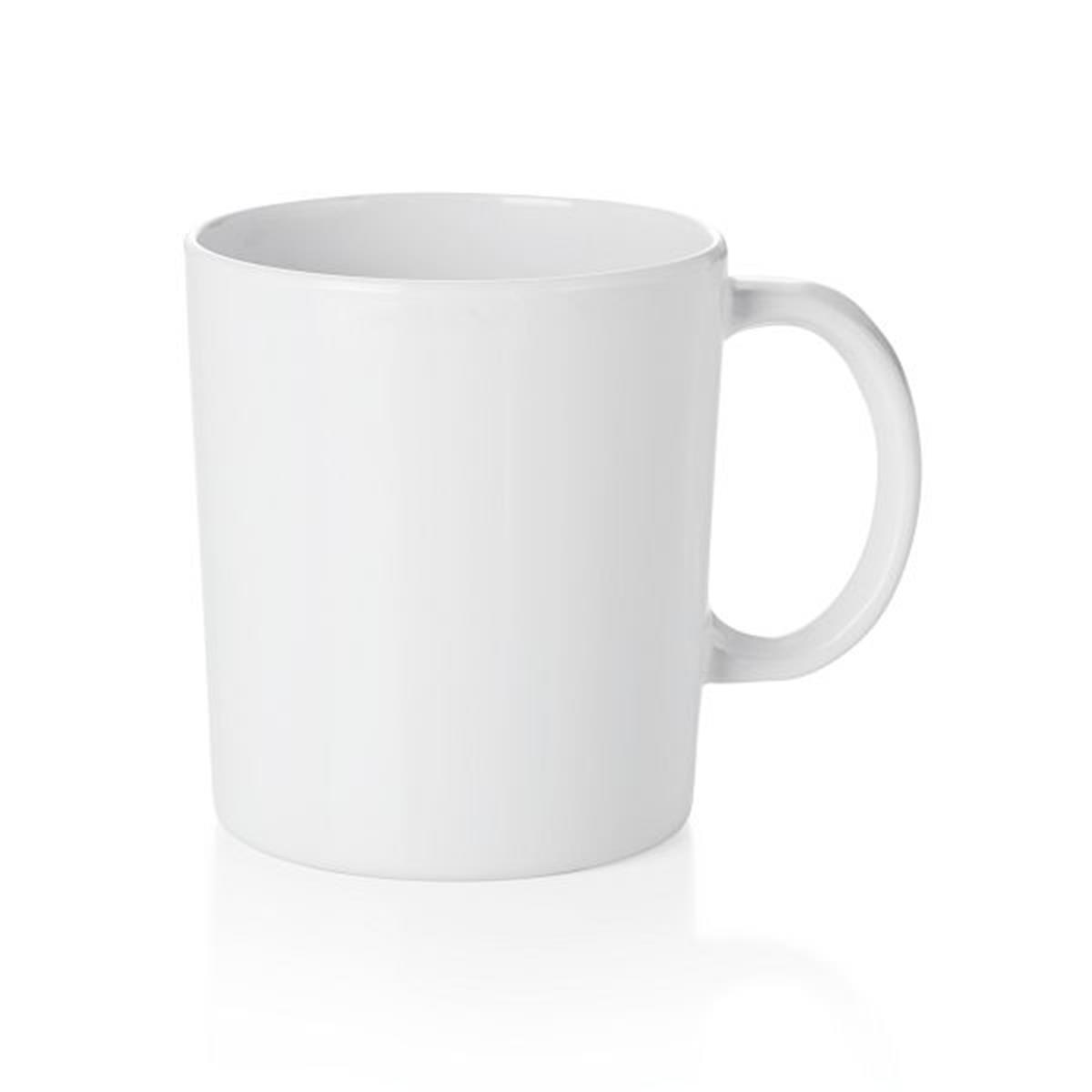 Melamin Kaffeebecher weiß Ø 0,35 L, 12er Set