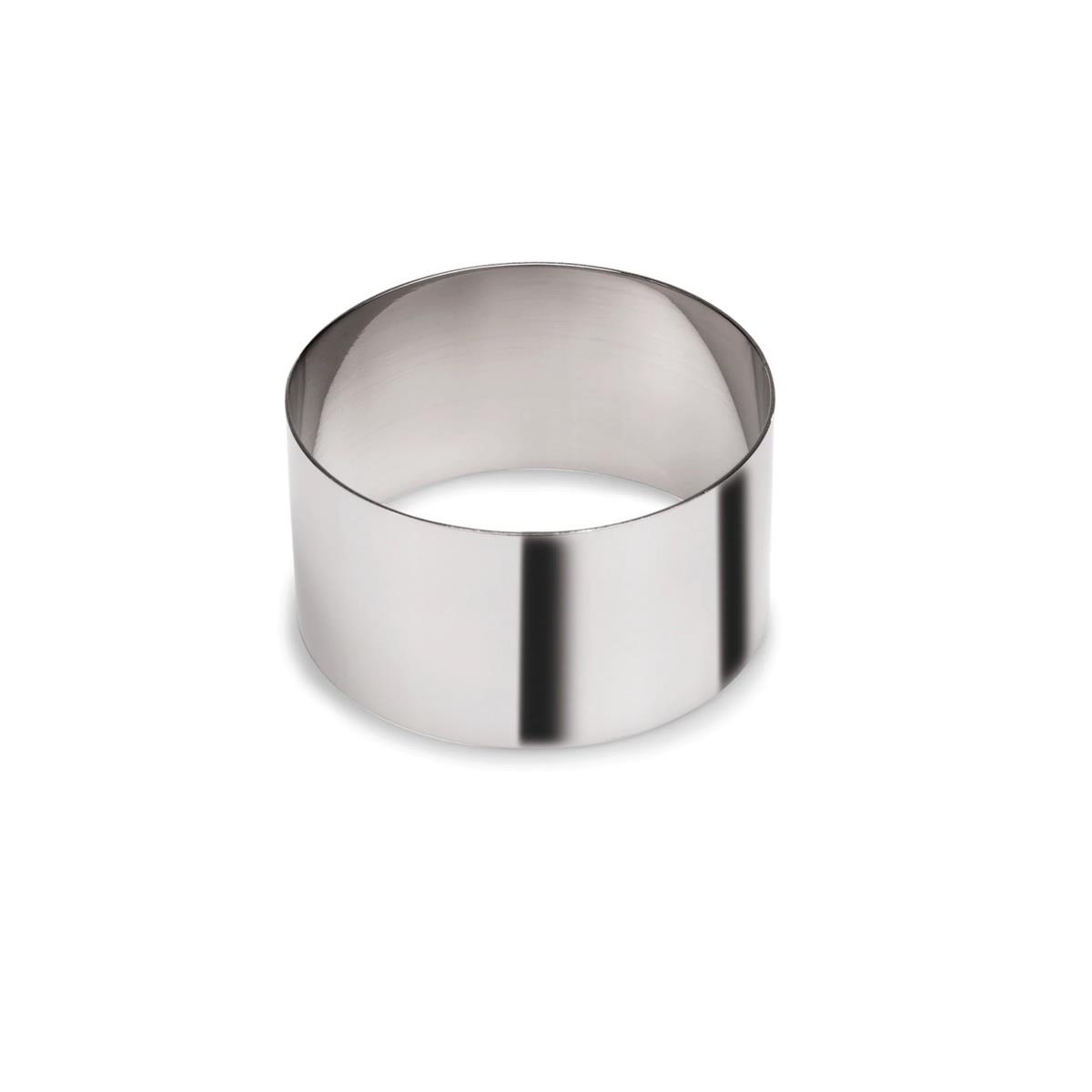 Mousse Ring Chromnickelstahl Ø 7,3 cm – für Desserts & Beilagen, 4er Set