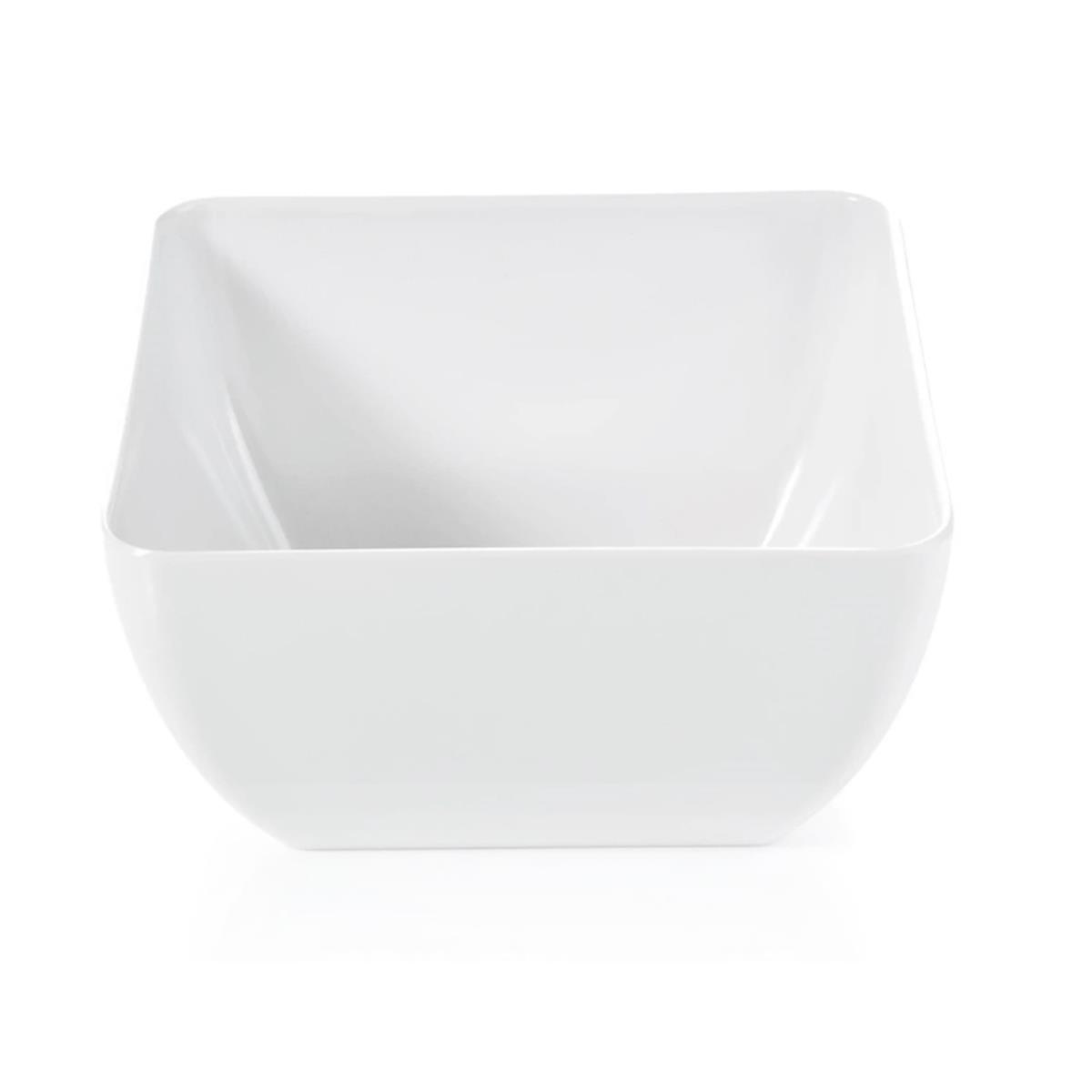 Melamin Schale eckig 2,2 l – 19x19x10 cm, weiß, stapelbar, bruchfest