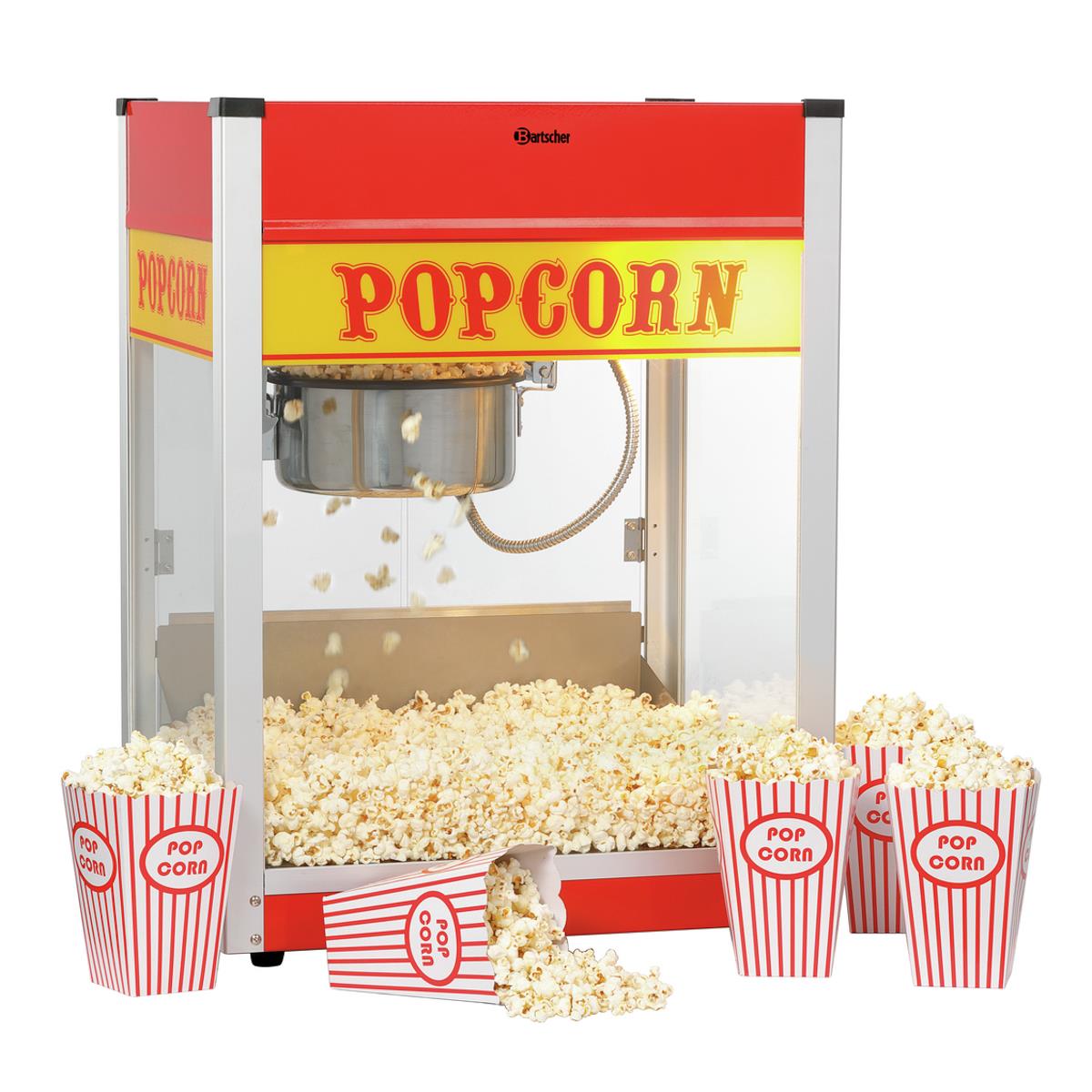 Popcornmaschine V150 – Vintage-Design, 1,5 kg/h, beheizbare Kammer, Edelstahl