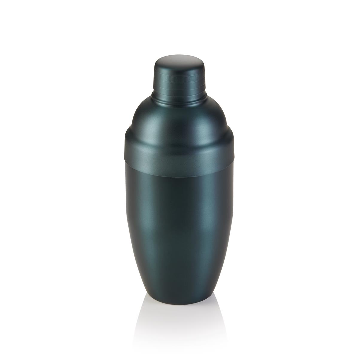 SHAKER CLASSIC Edelstahl Cocktailshaker 500 ml Blau Schwarz Gun Metal