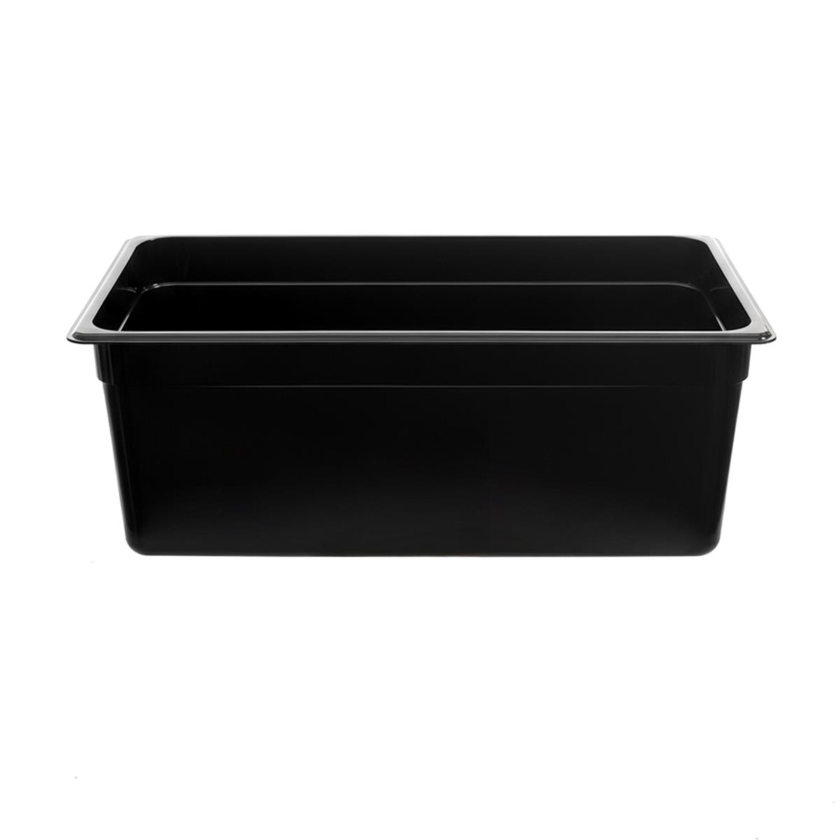 PC GN Behälter 1/1,200mm Höhe, schwarz, Polycarbonat, -40°C bis +99°C