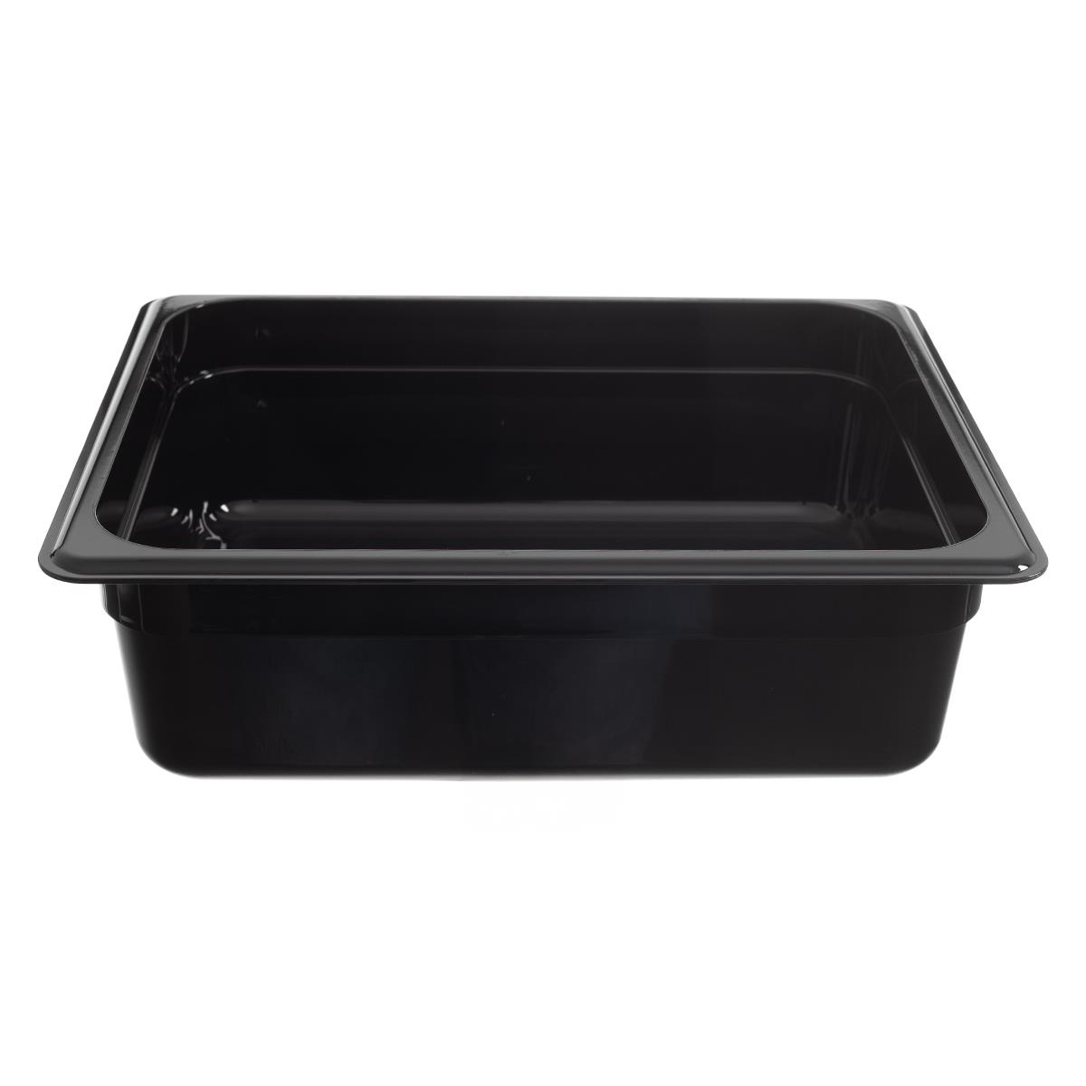 PC GN 1/2 Behälter 100 mm schwarz – hitzebeständig & bruchsicher