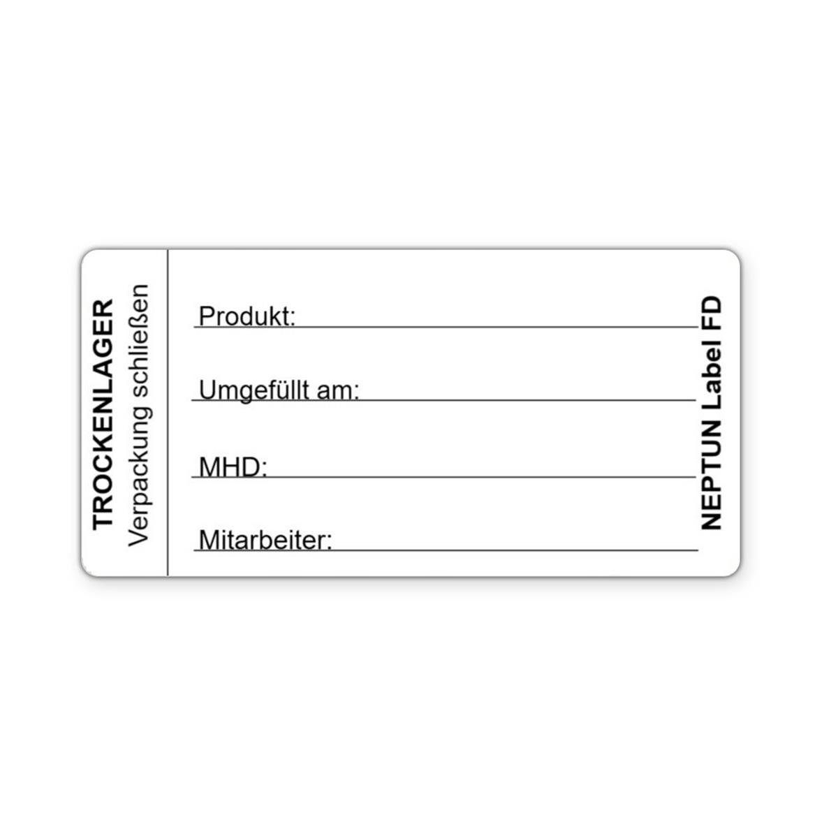 Lageretiketten wasserlöslich