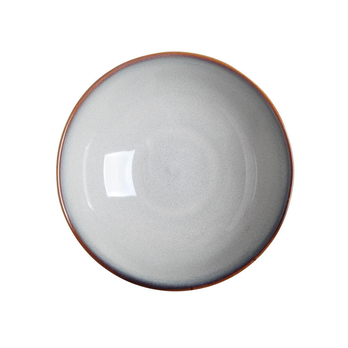 Teller flach Serie Moon, 6 Stück, Porzellan grau, spülmaschinenfest, 230 mm Durchmesser