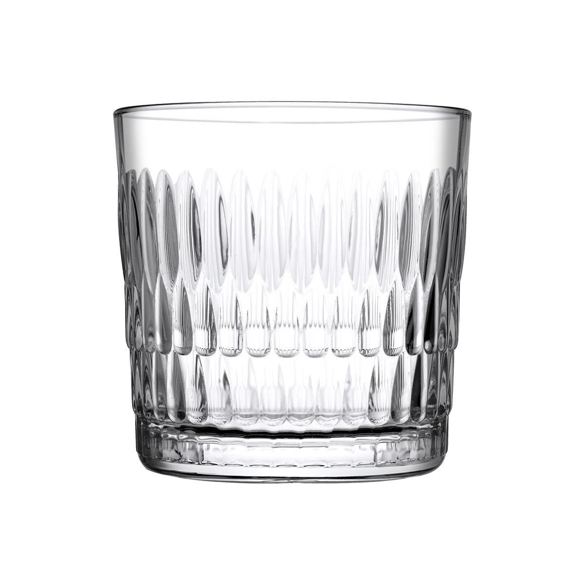 Whiskyglas Serie Rain, 0,300 Liter, Ø 87 mm, 6 Stück, transparent, Tropfenrelief