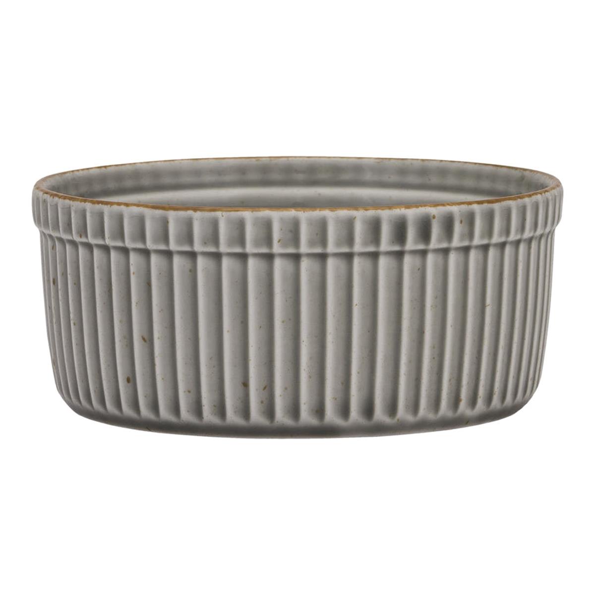12 x Schale Serie Ameryka Ø 115 mm – Porzellan graue-braun gesprenkelt, spülmaschinenfest