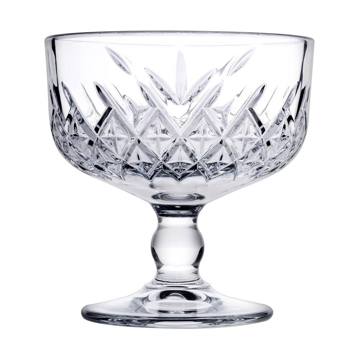 Eisbecher Serie Timeless, 0,250 L, Ø 98 mm, 12 Stück, durchscheinend, Reliefdekor