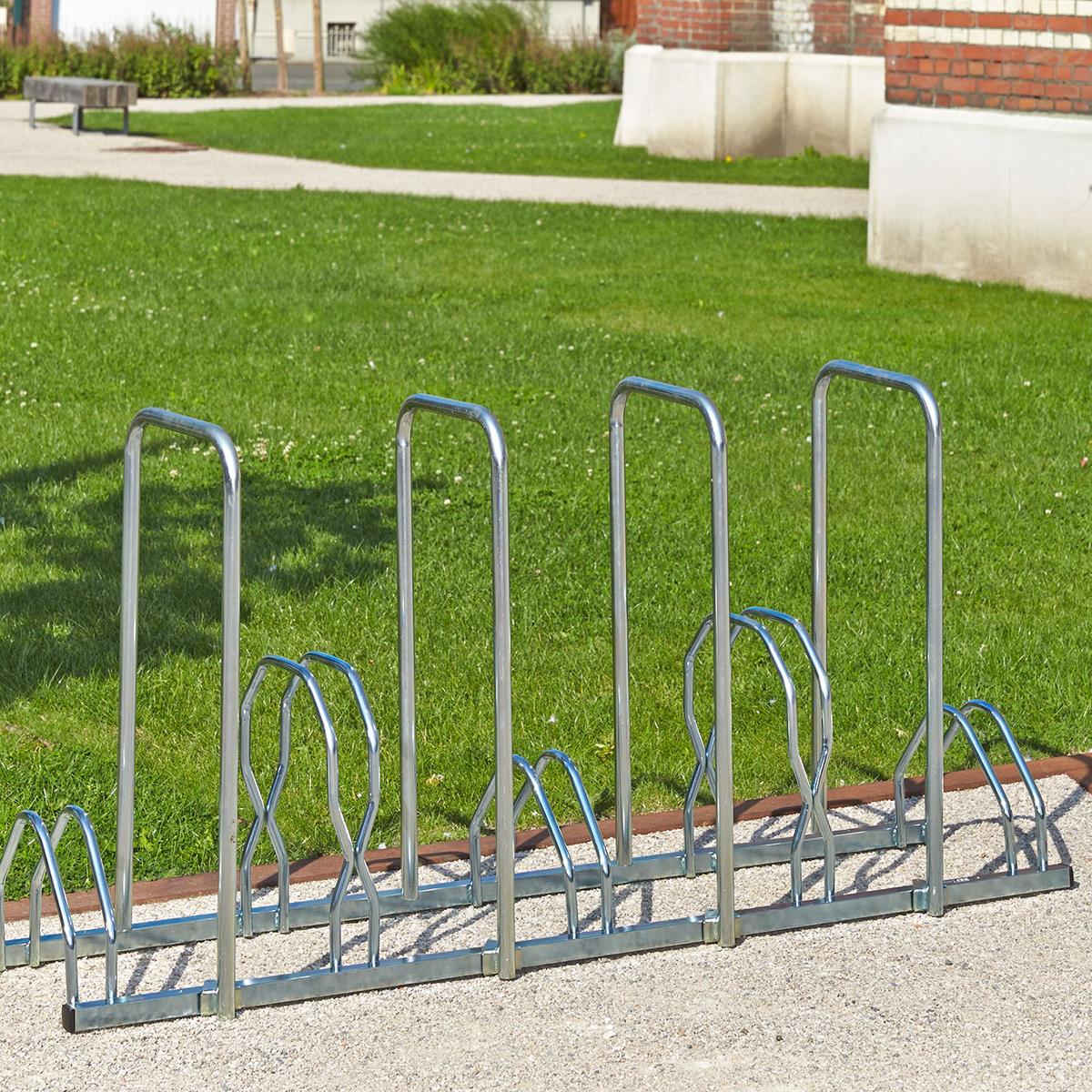 5er - Fahrradständer - 2 Ebenen mit Sicherungsbügel