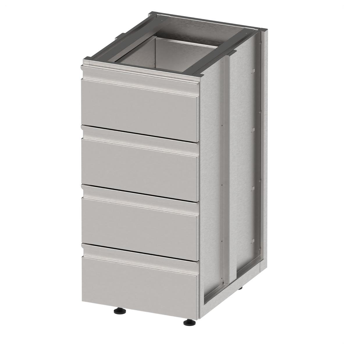 Unterschrank Bar mit 4 Schubladen