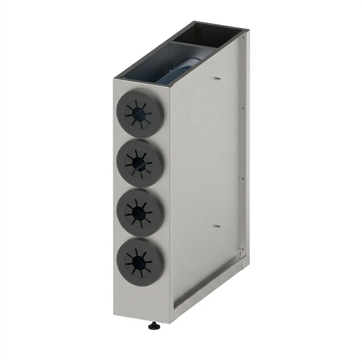 Unterschrank Bar mit 4 Becherspendern, Höhe 850 mm