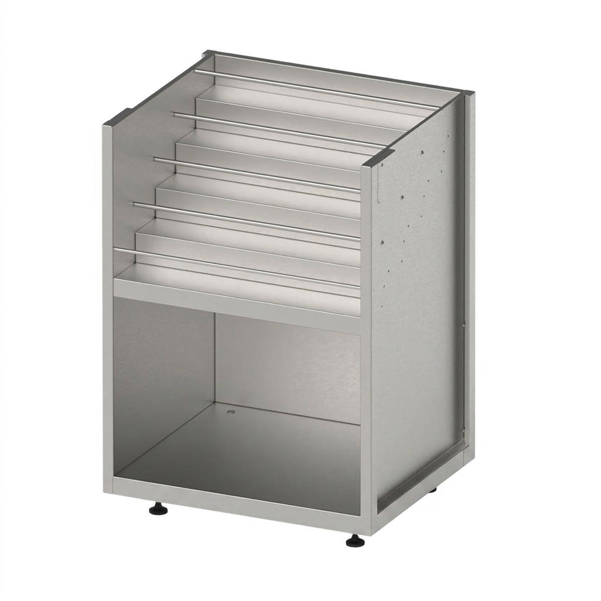 Unterschrank Bar offen mit Flaschentreppe
