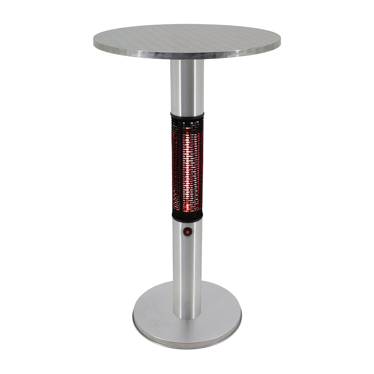 Elektrischer Tischheizstrahler Ø 600 mm – 1500 W Edelstahl