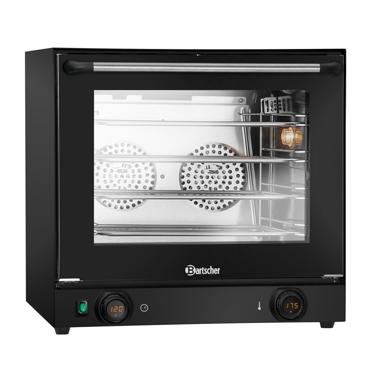 Heißluftofen AT90-MDI S, schwarz matt, 230V, 2,7kW, 4 Einschübe