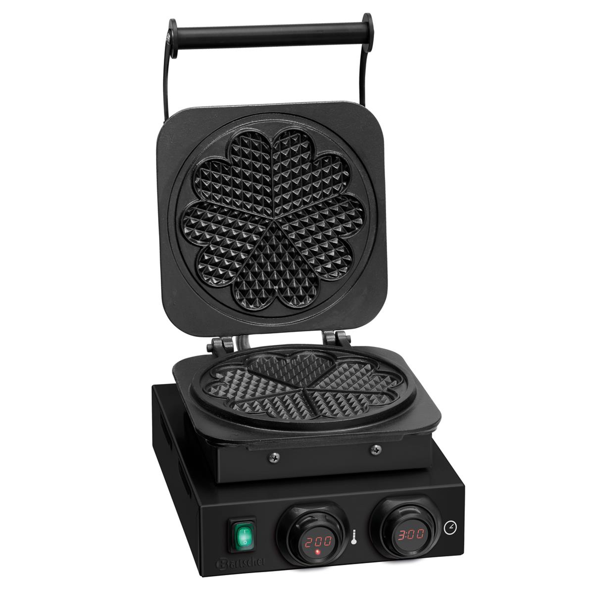 Waffeleisen MDI 1HW211 S Herzwaffel schwarz matt 230 V 2,2 kW Gusseisen