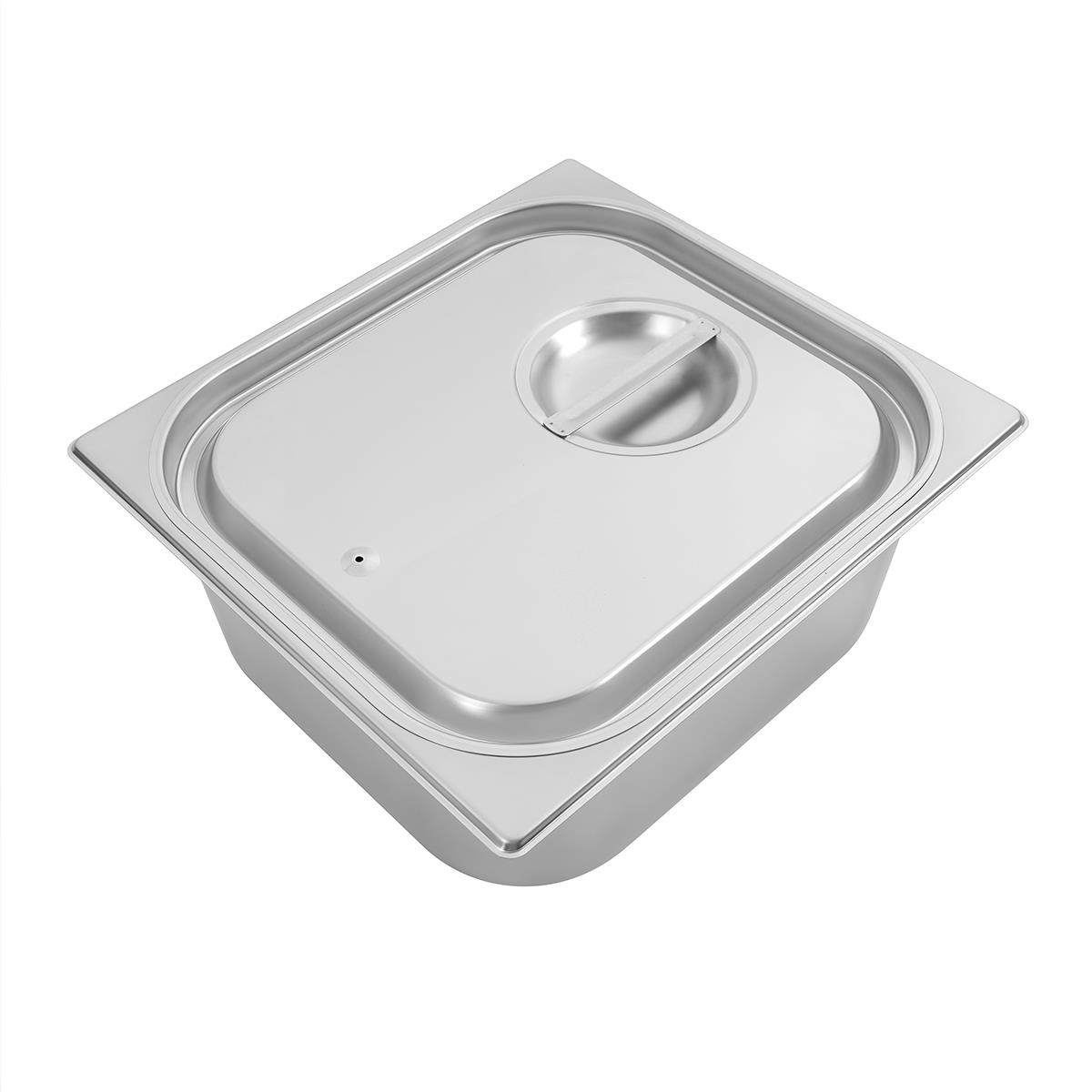 GN-Deckel Edelstahl mit Silikon-Dichtung für GN-Behälter 1/2