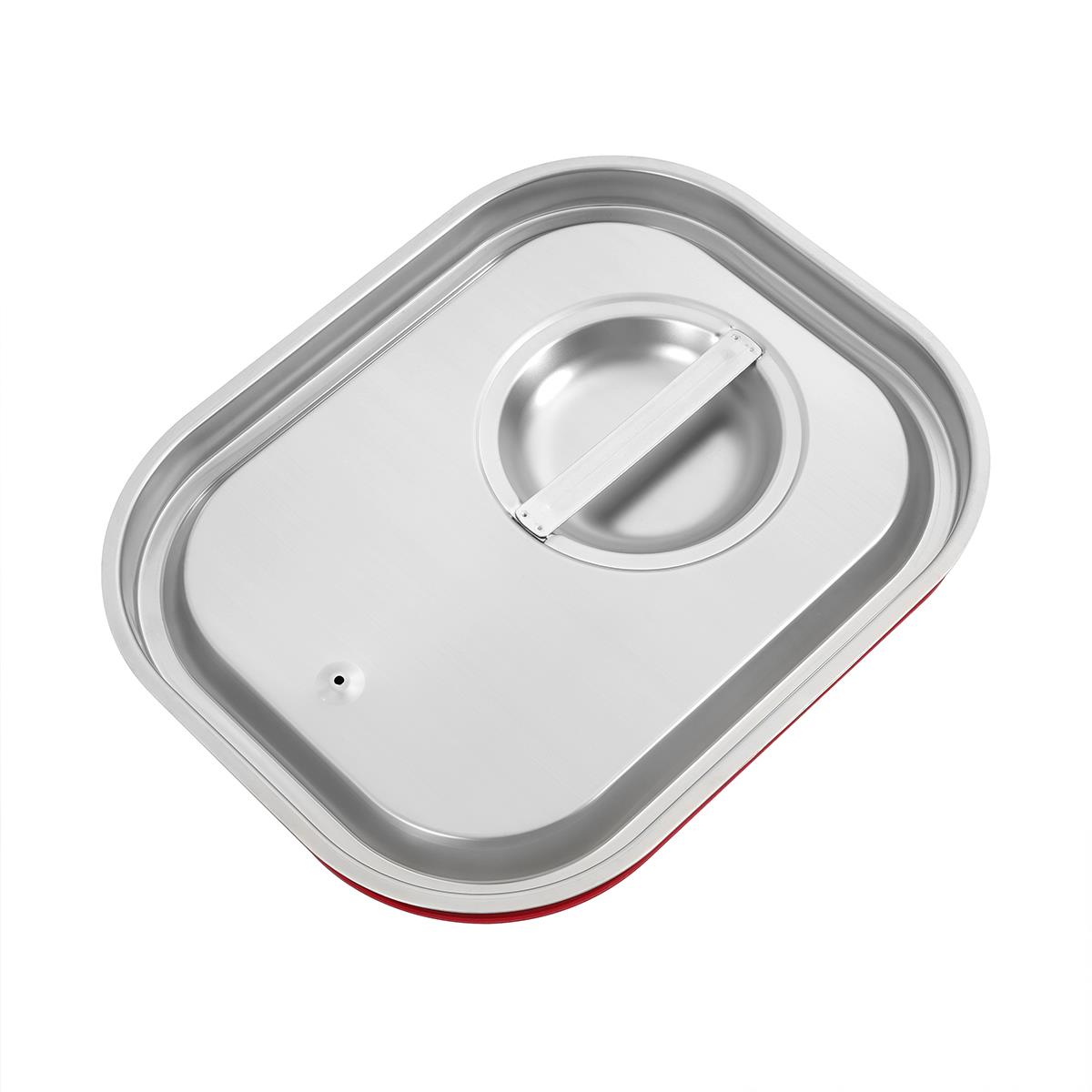 GN-Deckel Edelstahl mit Silikon-Dichtung für GN-Behälter 1/3