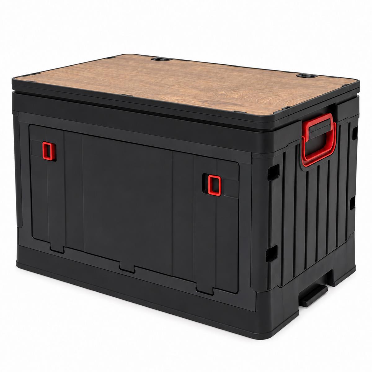 Campingbox faltbar ausziehbarer Klapptisch, schwarz – 45 l