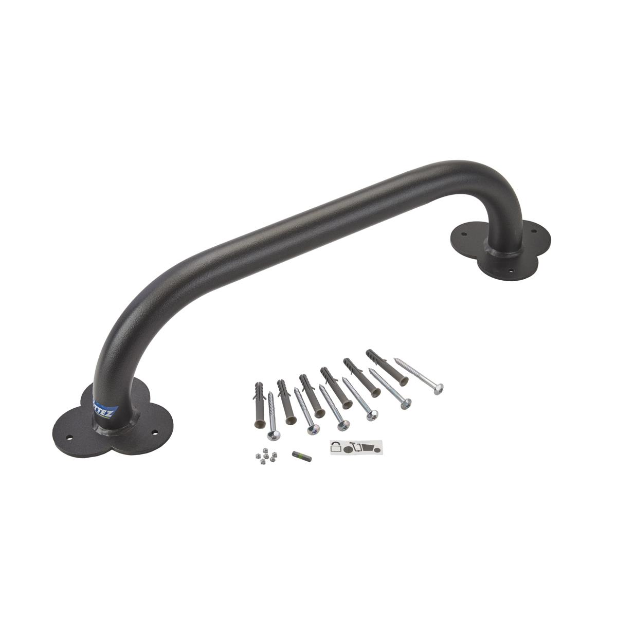Absperrbügel für Lastenfahrrad, Stahl Ø 50 mm, grau