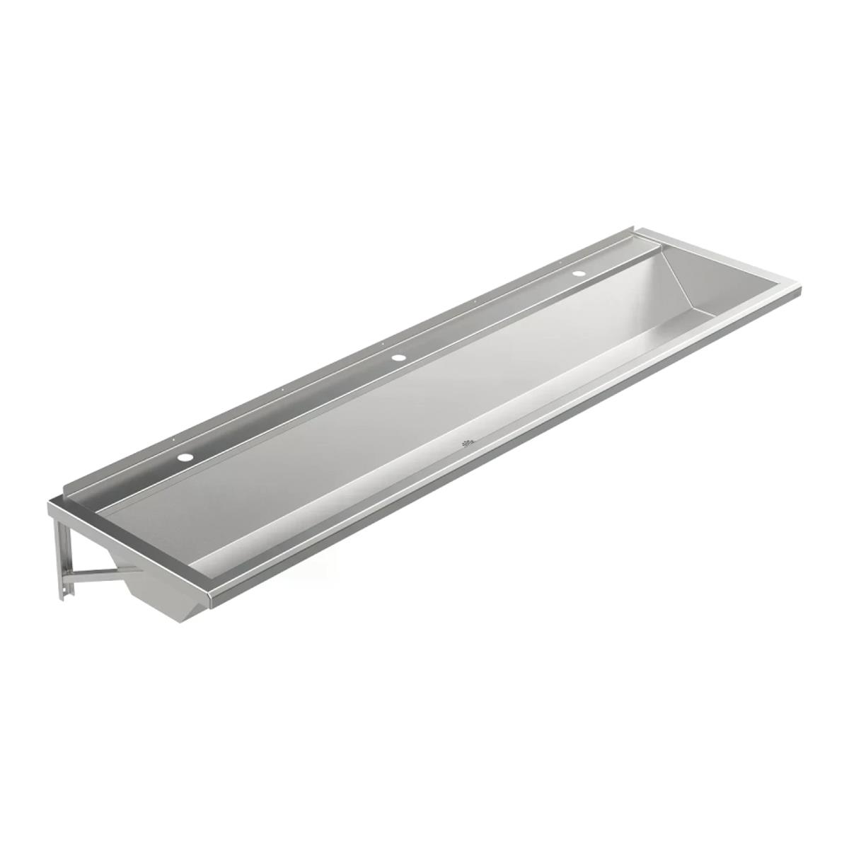 Wandhängende Waschrinne Edelstahl 2100 mm – 3 Waschplätze