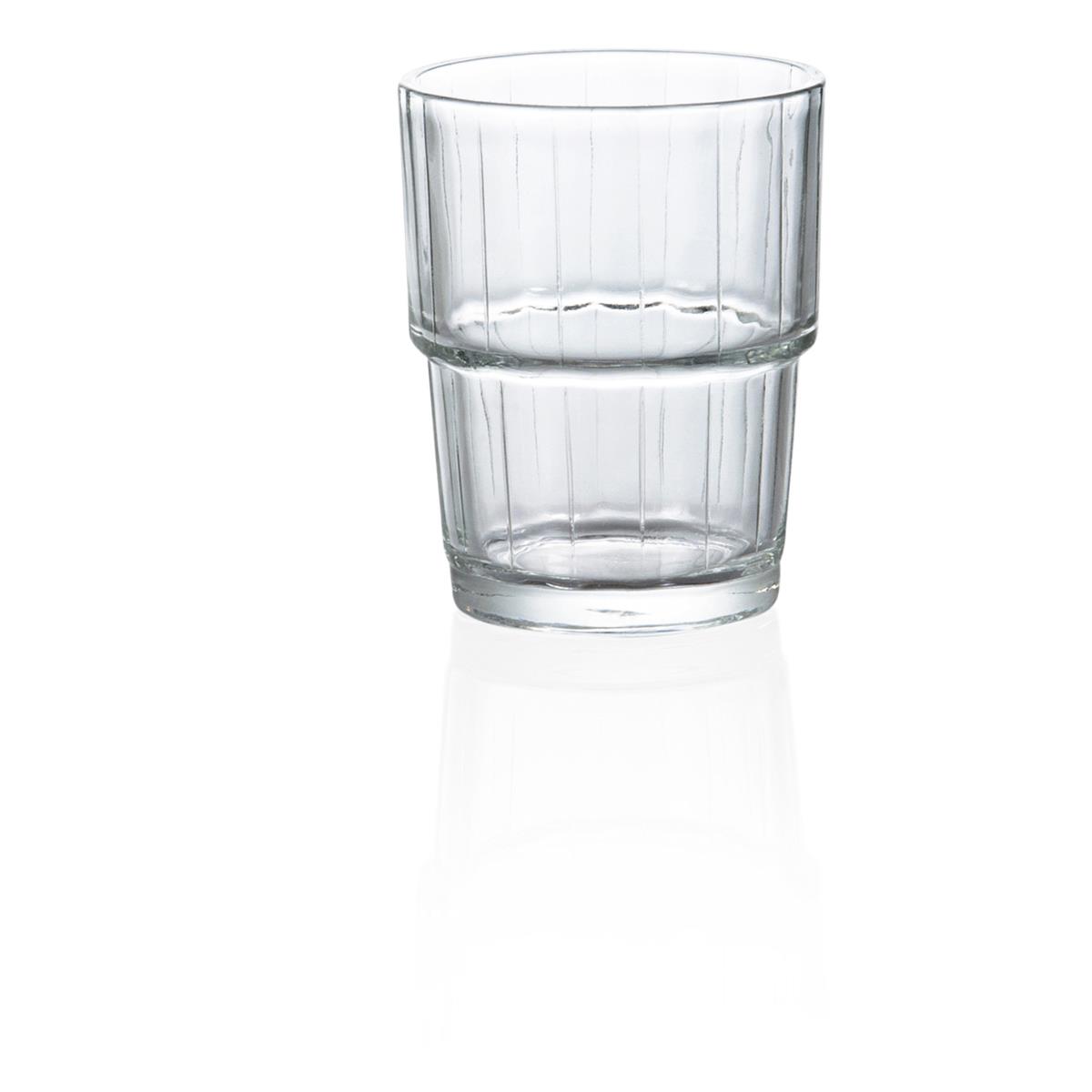 Allzweckglas, Hamburg System, 200 ml, gehärtetes Glas, stapelbar, 6 Stück