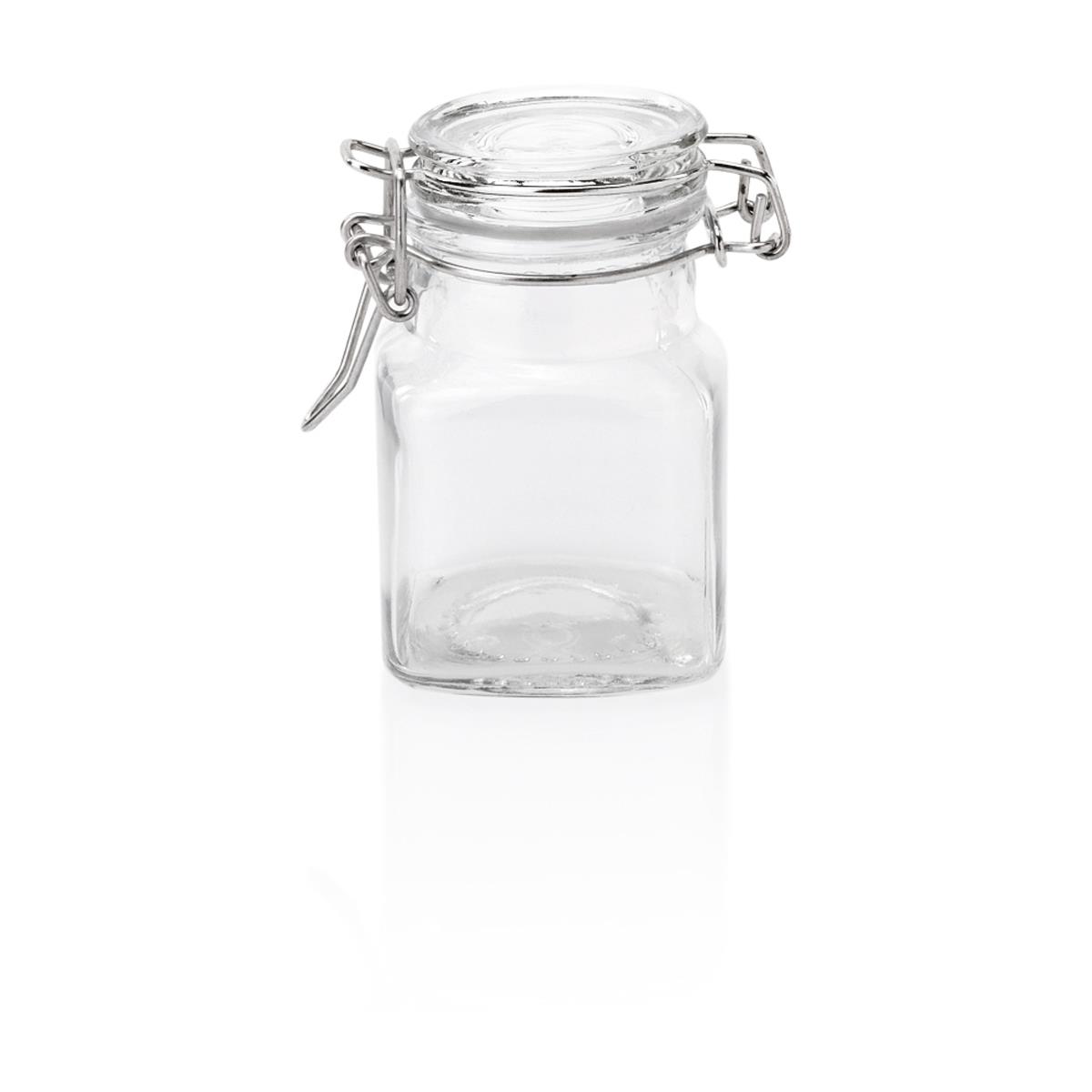 Petit-Bügelverschlussglas eckig