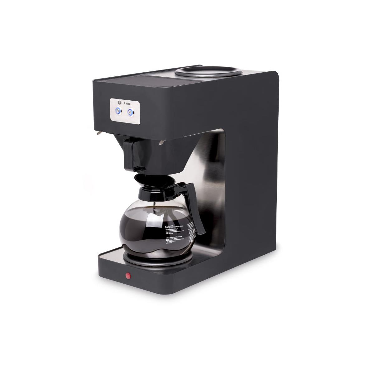 HENDI Kaffeemaschine halbautomatisch Kannen aus Glas 1,8 Liter 2x Warmahalteplatten Zubereitung 6 Min. Edelstahlgehäuse