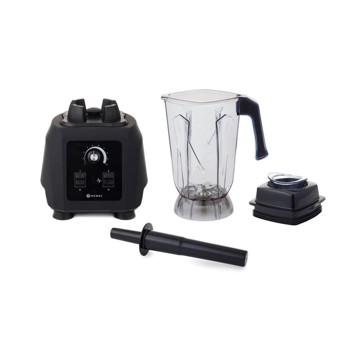 HENDI Standmixer 2,5 Liter digital bis 24800 U/Min. Hochleistungsmotor 27 x 25 x 55 cm Edelstahlmesser -40 °C bis +90 °C BPA-frei