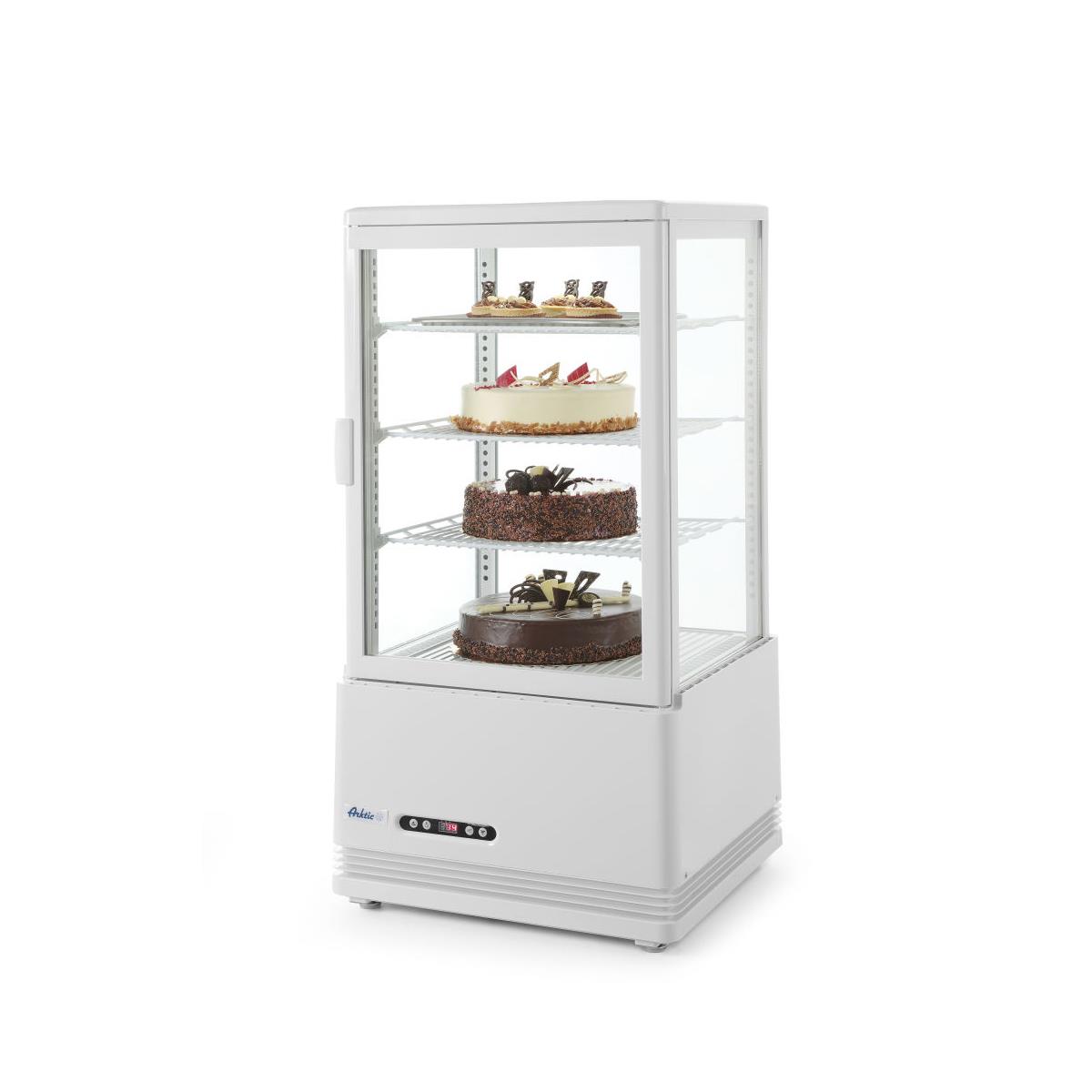 Hendi Kuchenvitrine 98 Liter weiß
