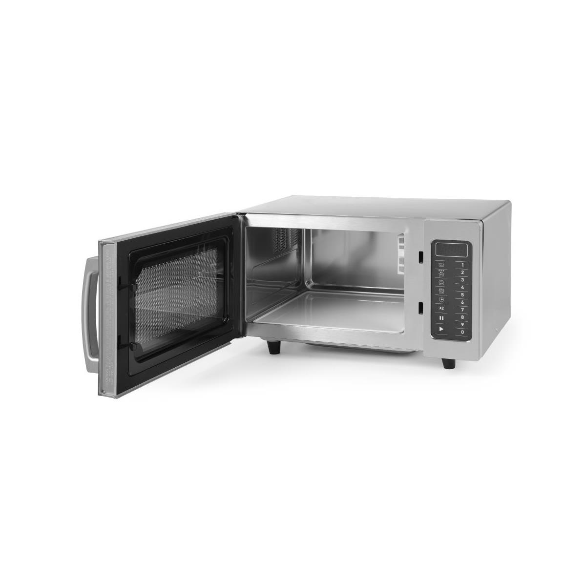 HENDI Mikrowelle programmierbar 25 Liter 1000 Watt 51 x 43 x 31 cm bis 100 Programme freistehend Teller Ø 32 cm