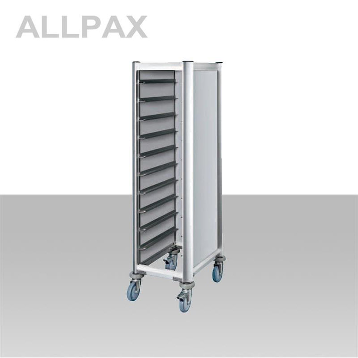 Tablettwagen Aluoptik