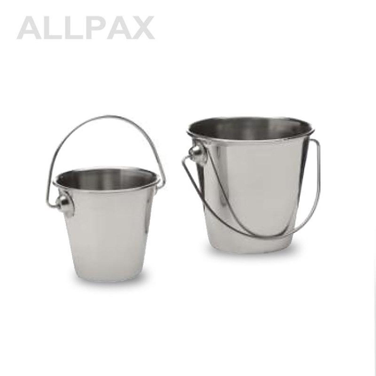 Snackholder-Edelstahl-Eimer - klein - 4er Set