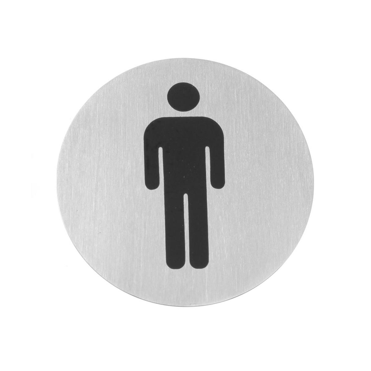 Türschild Behinderten-WC, Edelstahl