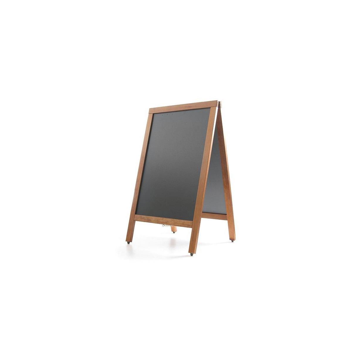 HENDI Kundenstopper Kreidetafel beidseitig 70 x 60 x 120 cm Massiv Holz Rahmen, Gastro Tafel Aufsteller