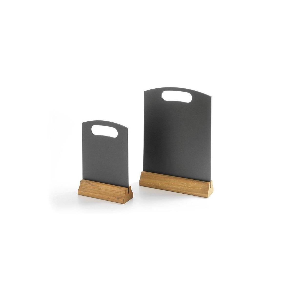 HENDI Tischkreidetafeln 2 Stk. 21 x 5 x 32 cm MDF schwarz Holzfuß