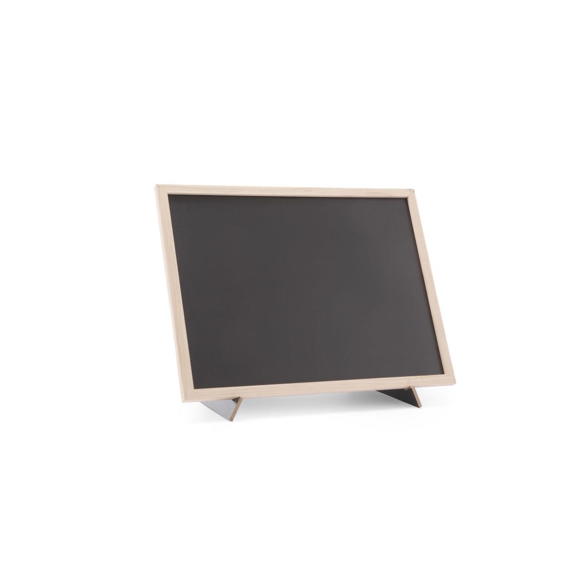 HENDI Tischaufsteller Kreidetafel 30 x 40 cm Holz Rahmen inkl. Standfuß, Gastro Tafel Aufsteller