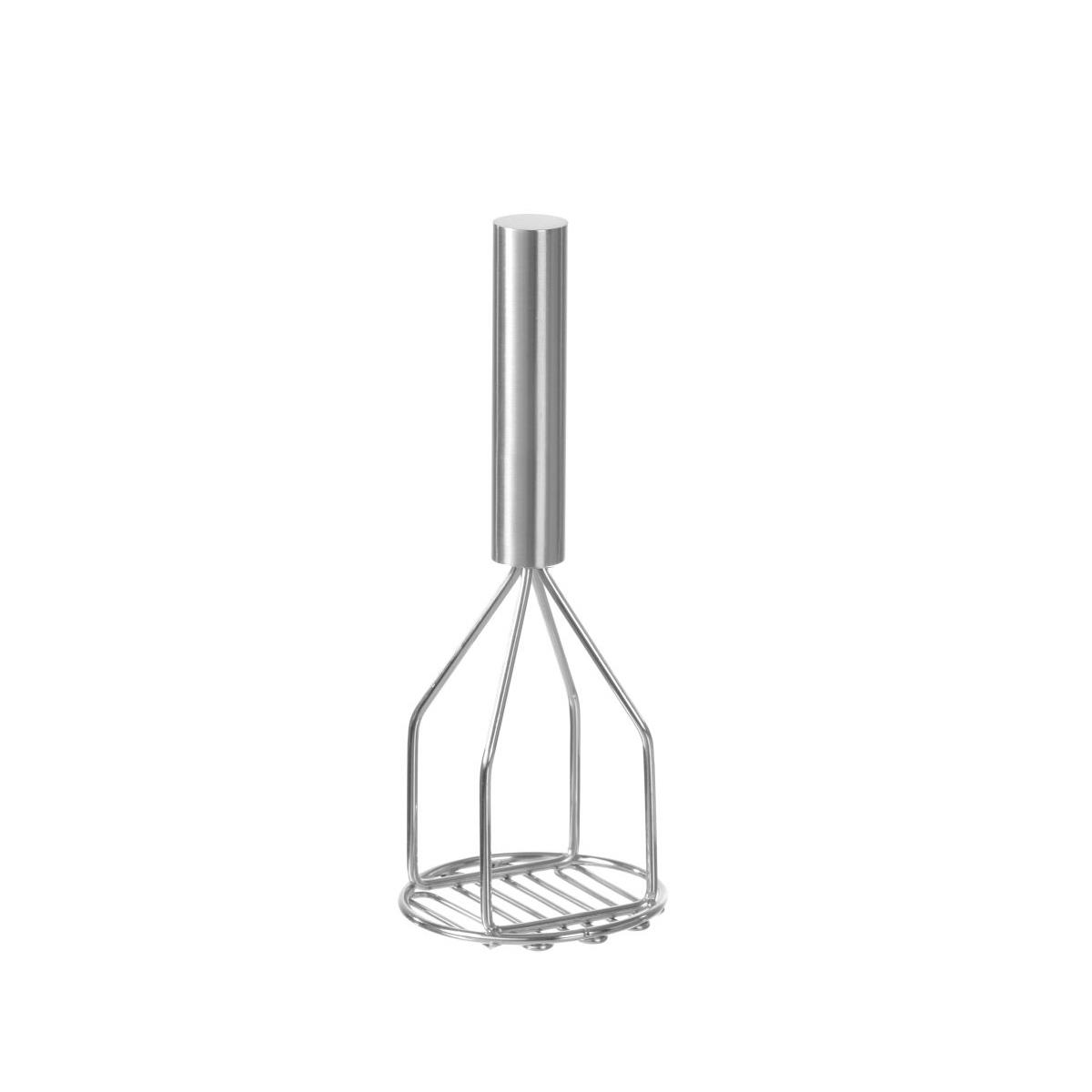 HENDI Kartoffelstampfer rund Länge 31 cm Edelstahl schwere Ausführung ø 12 x 31 cm, Gastro Stampfer für Kartoffeln