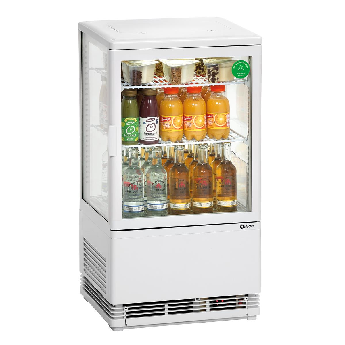 Mini Kühlvitrine 58L, weiß