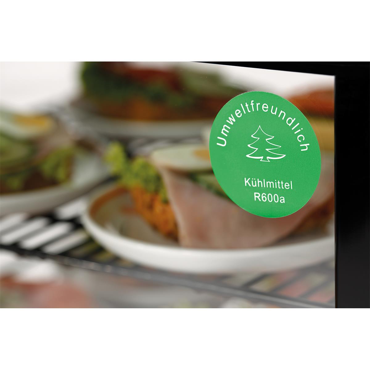 Mini-Kühlvitrine 78L, schwarz