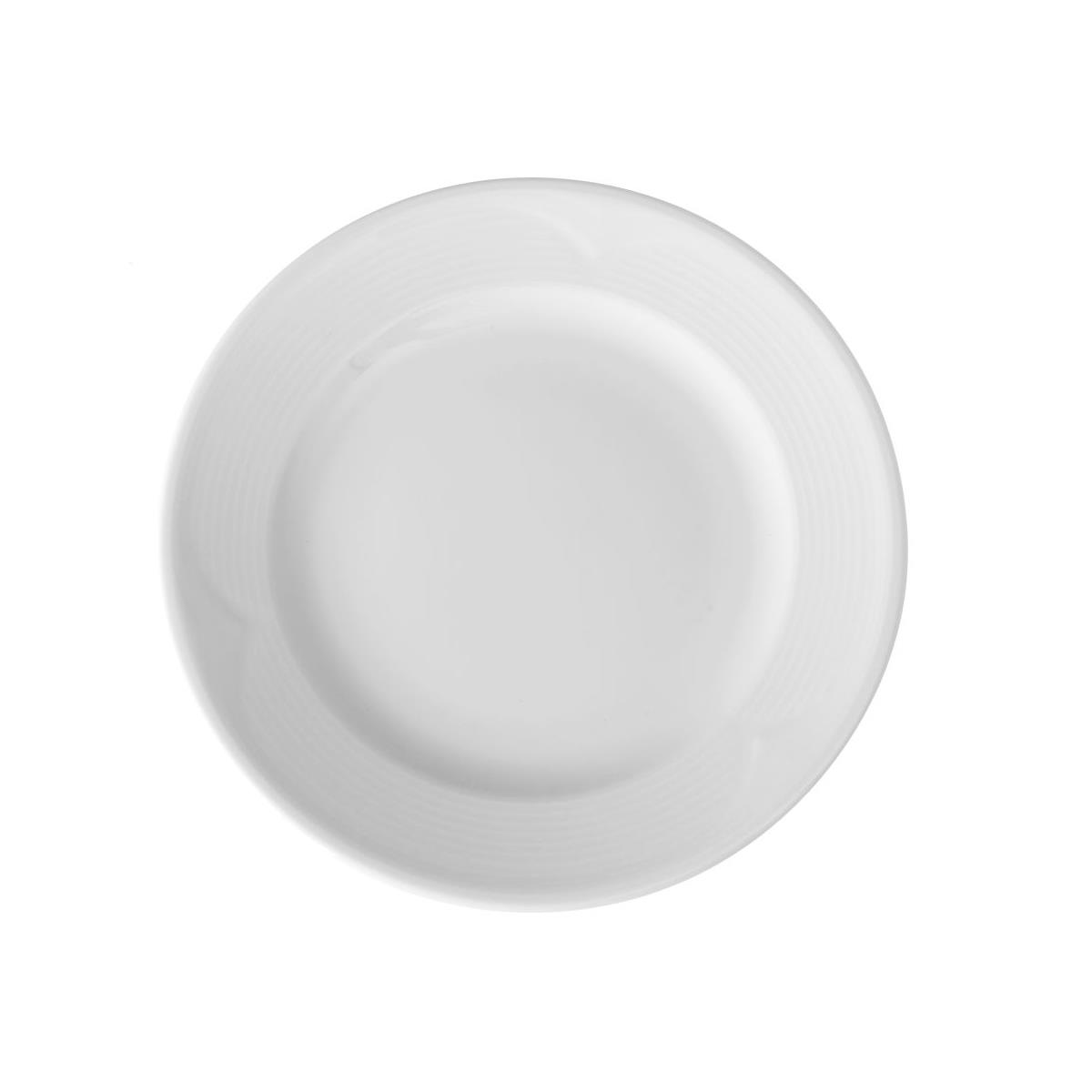 HENDI Teller Saturn Ø 26 cm flach Porzellan weiß stapelbar, Hotel Gastro Teller