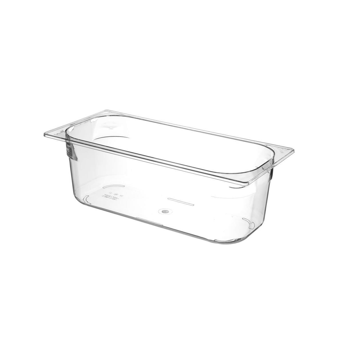HENDI Eiscreme Behälter 36 x 25 x 8 cm 5 l PC Kunststoff transparent spülmaschinengeeignet, Eiscremebehälter