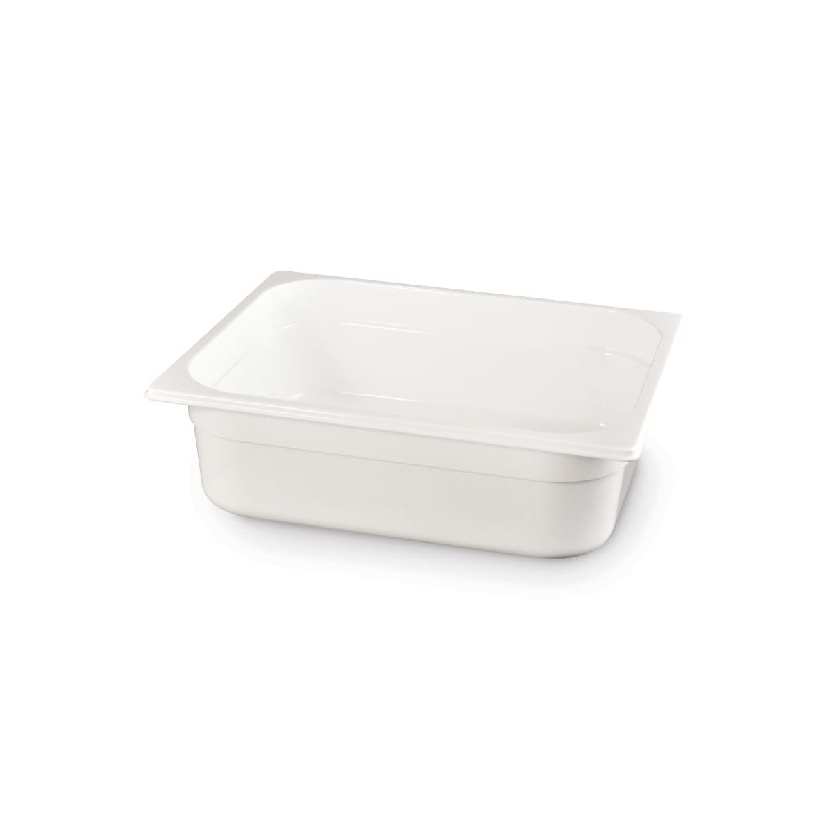 HENDI GN Behälter 1/2 weiß 100 mm Füllmenge: 6,5 l Polycarbonat Kunststoff -40 bis +110 °C, Gastronormbehälter