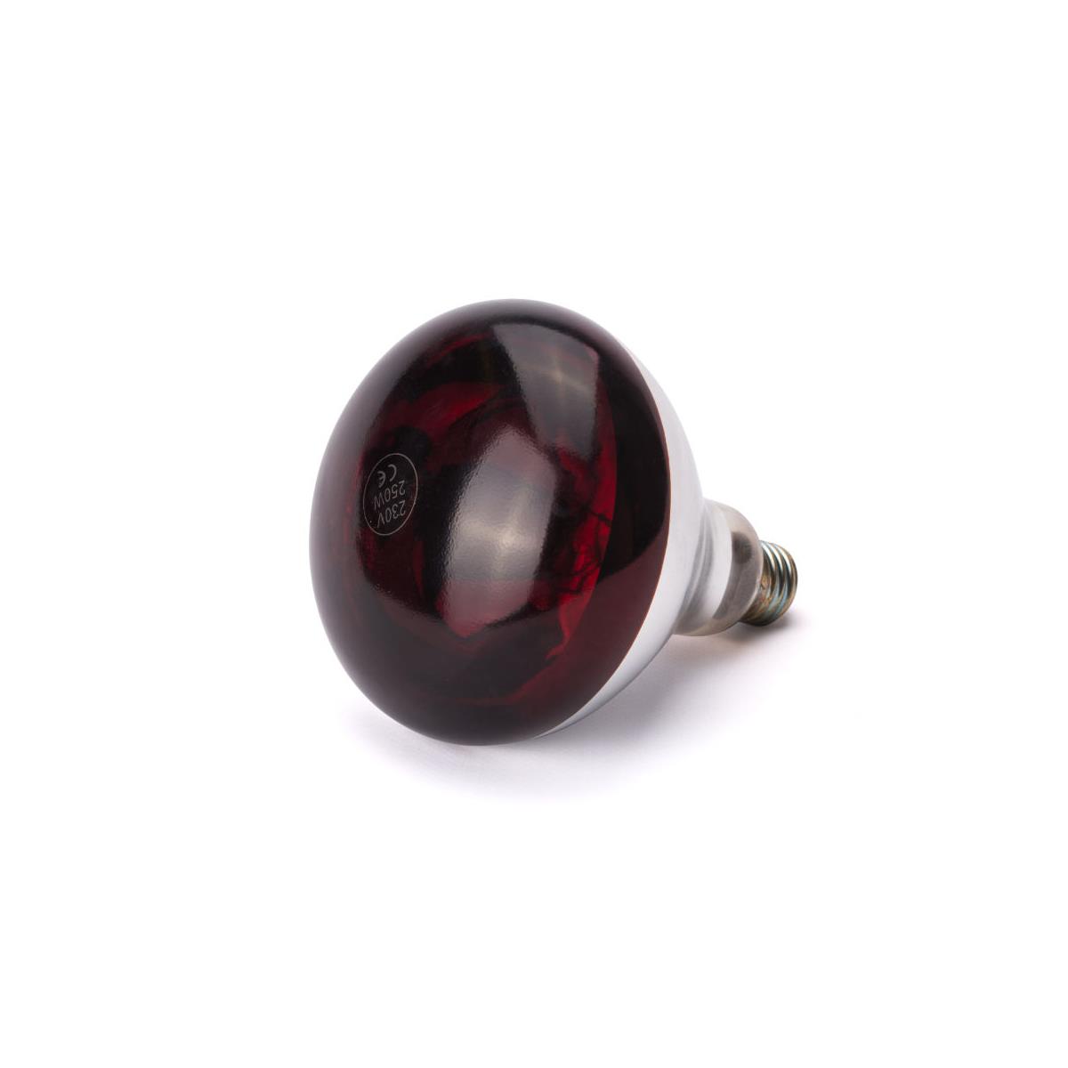 HENDI Infrarotlampe 230 V 250 W Durchmesser: 12,5 cm rot E27 Befestigung, Wärmelampe