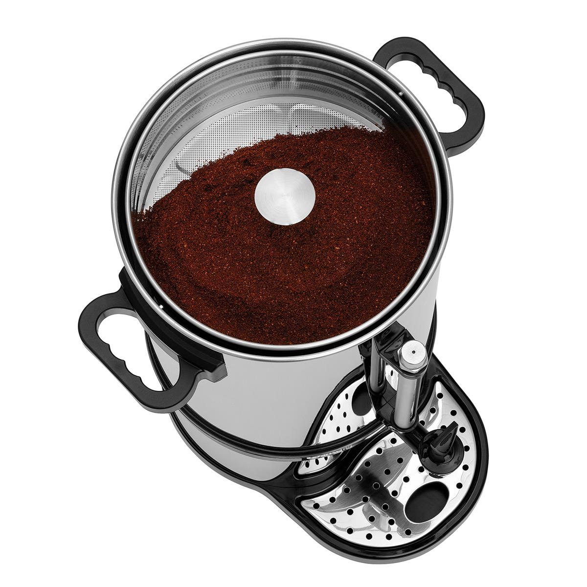 Kaffeemaschine Bartscher Oberseite mit Kaffee