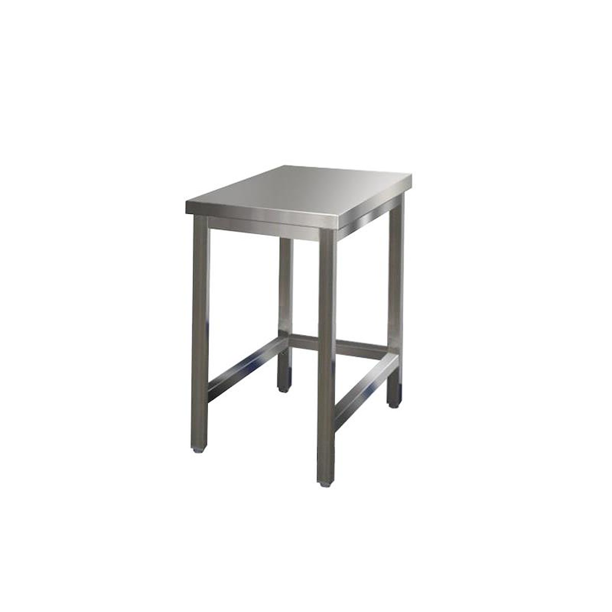 Edelstahl Arbeitstisch 50 x 60 x 85/90 cm holzunterfüttert ohne/ mit Aufkantung, Gastro Arbeitstisch Edelstahl günstig kaufen