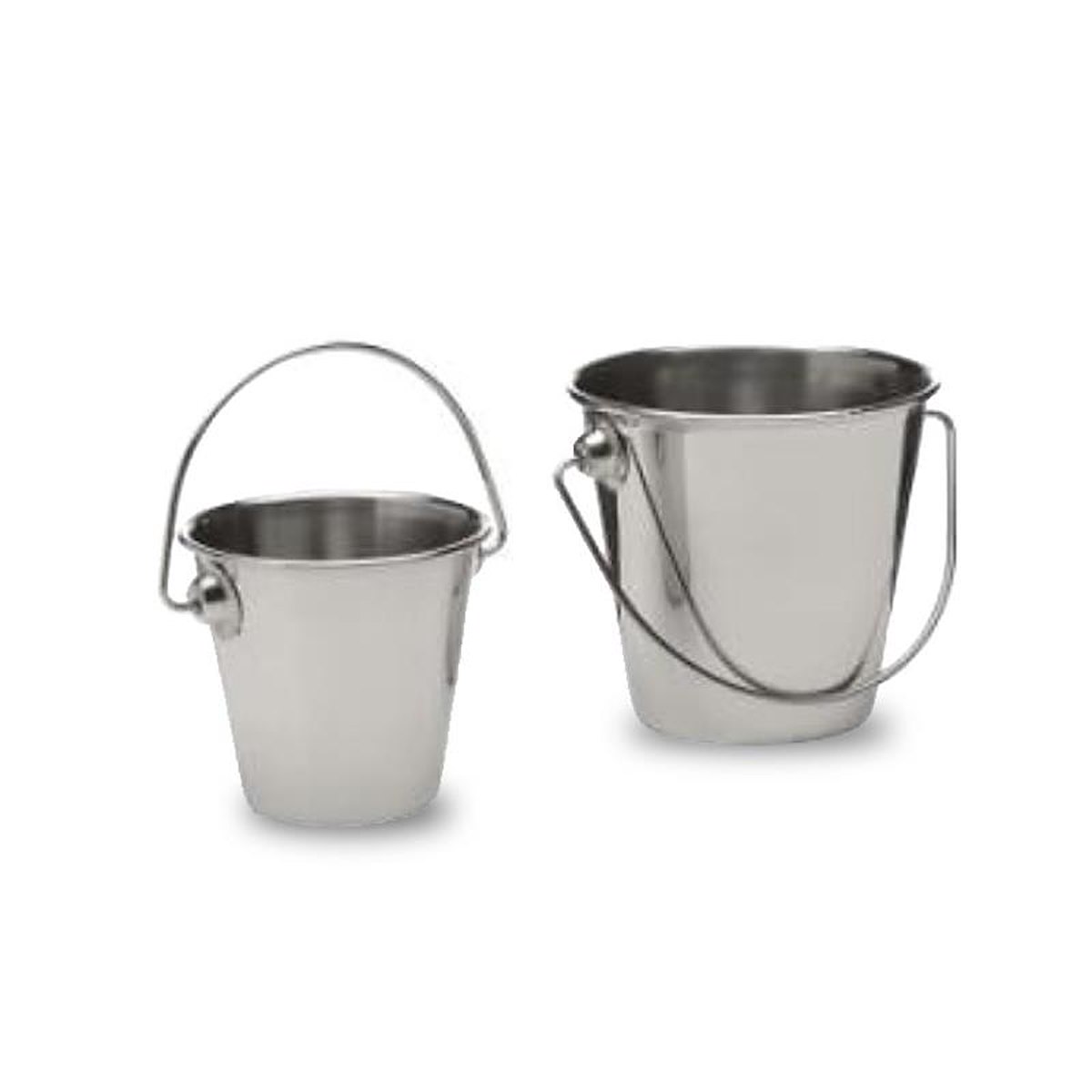 Snackholder-Edelstahl-Eimer - klein - 4er Set